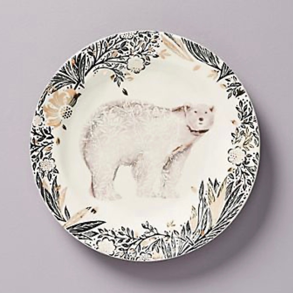 NWT ANTHROPOLOGIE Arctic Dessert Plate